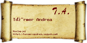 Türmer Andrea névjegykártya
